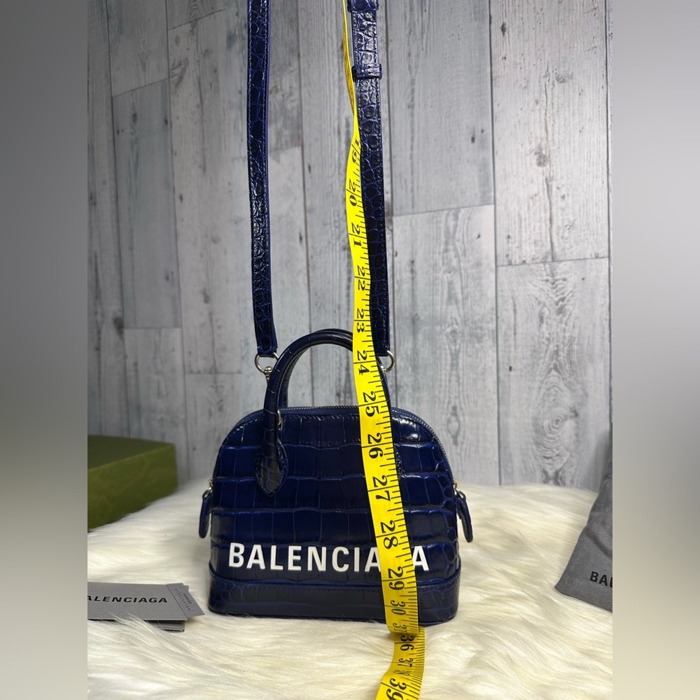 BALENCIAGA ville xxs crocodile -embossed leather in navy - Picture 15 of 15